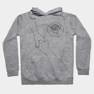 minimalistic art morning hands Hoodie